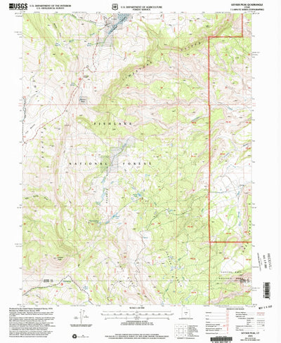 United States Geological Survey Geyser Peak, UT (2001, 24000-Scale) digital map