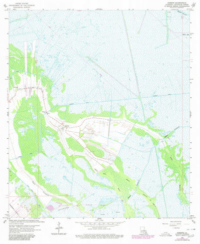 United States Geological Survey Gheens, LA (1963, 24000-Scale) digital map