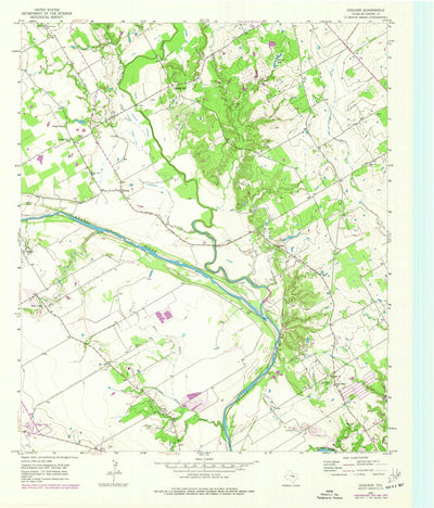 United States Geological Survey Gholson, TX (1957, 24000-Scale) digital map