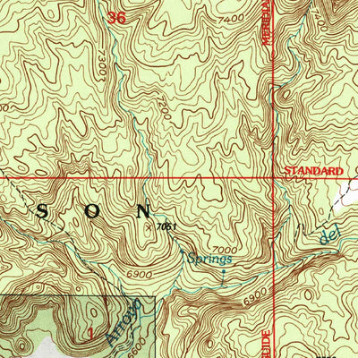 United States Geological Survey Ghost Ranch, NM (1995, 24000-Scale) digital map