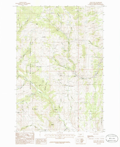 United States Geological Survey Giant Hill, MT (1986, 24000-Scale) digital map