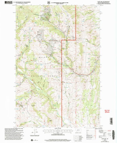 United States Geological Survey Giant Hill, MT (2001, 24000-Scale) digital map