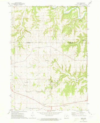 United States Geological Survey Giard, IA (1971, 24000-Scale) digital map