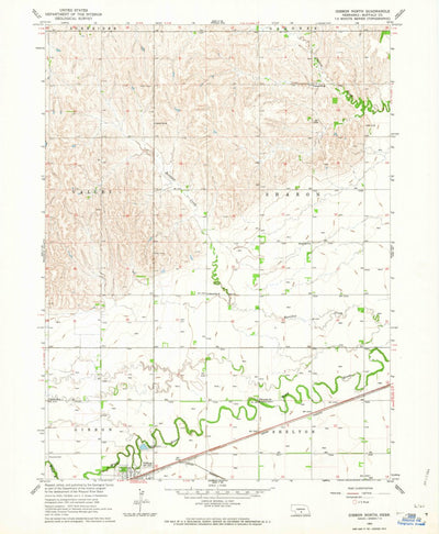 United States Geological Survey Gibbon North, NE (1962, 24000-Scale) digital map