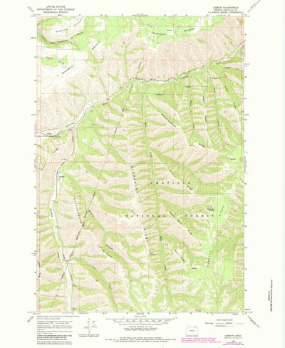 United States Geological Survey Gibbon, OR (1964, 24000-Scale) digital map