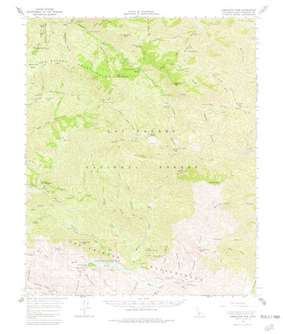 United States Geological Survey Gibraltar Dam, CA (1964, 62500-Scale) digital map