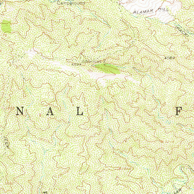 United States Geological Survey Gibraltar Dam, CA (1964, 62500-Scale) digital map