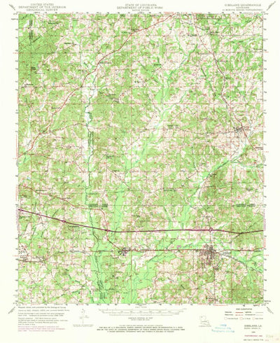 United States Geological Survey Gibsland, LA (1949, 62500-Scale) digital map