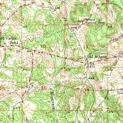 United States Geological Survey Gibsland, LA (1949, 62500-Scale) digital map