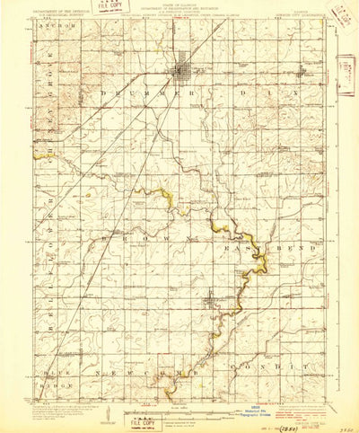 United States Geological Survey Gibson City, IL (1928, 62500-Scale) digital map