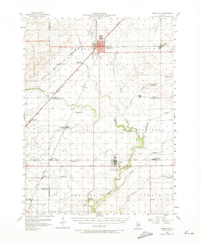 United States Geological Survey Gibson City, IL (1957, 62500-Scale) digital map