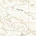 United States Geological Survey Gibson Coulee, MT (1973, 24000-Scale) digital map