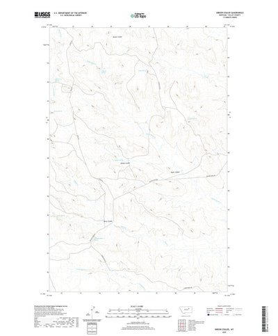 United States Geological Survey Gibson Coulee, MT (2020, 24000-Scale) digital map