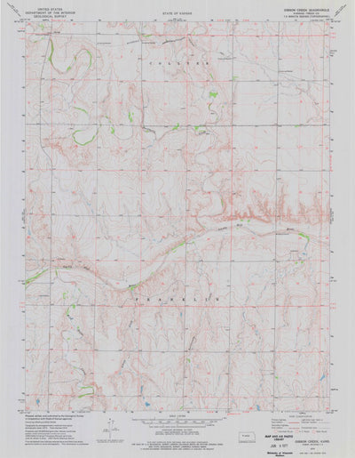 United States Geological Survey Gibson Creek, KS (1974, 24000-Scale) digital map