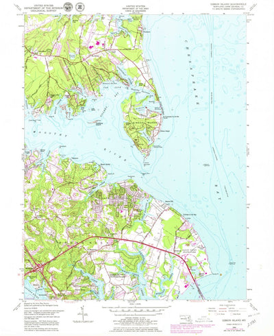 United States Geological Survey Gibson Island, MD (1954, 24000-Scale) digital map
