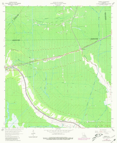 United States Geological Survey Gibson, LA (1964, 24000-Scale) digital map