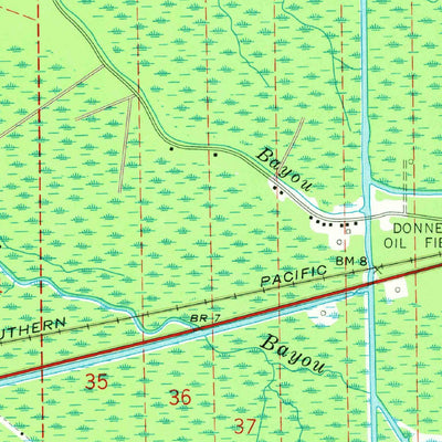 United States Geological Survey Gibson, LA (1964, 24000-Scale) digital map
