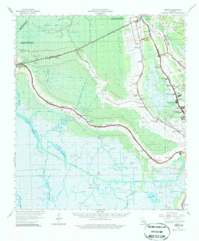 United States Geological Survey Gibson, LA (1964, 62500-Scale) digital map