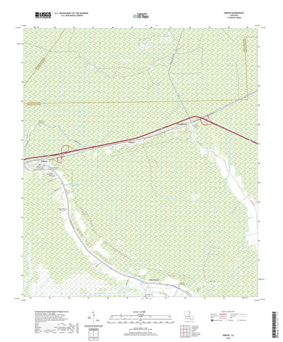 United States Geological Survey Gibson, LA (2020, 24000-Scale) digital map