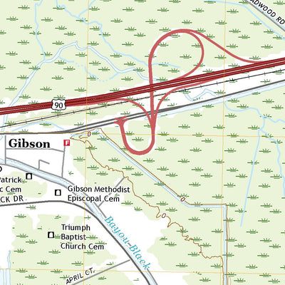 United States Geological Survey Gibson, LA (2020, 24000-Scale) digital map