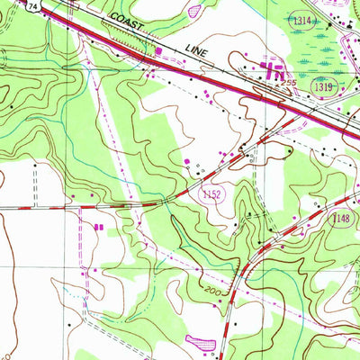 United States Geological Survey Gibson, NC-SC (1949, 24000-Scale) digital map