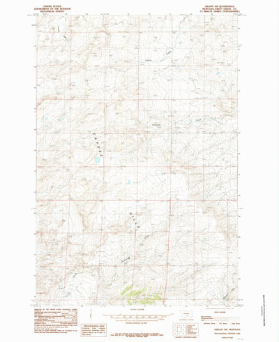United States Geological Survey Gibson SW, MT (1985, 24000-Scale) digital map