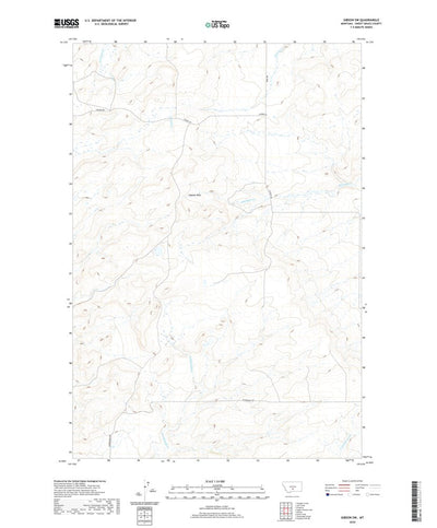 United States Geological Survey Gibson SW, MT (2020, 24000-Scale) digital map