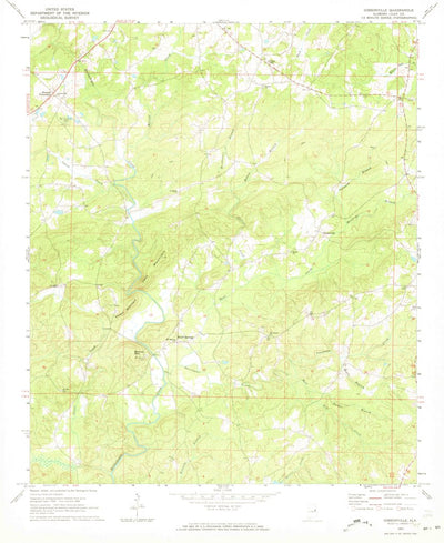 United States Geological Survey Gibsonville, AL (1969, 24000-Scale) digital map