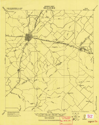 United States Geological Survey Giddings, TX (1919, 62500-Scale) digital map