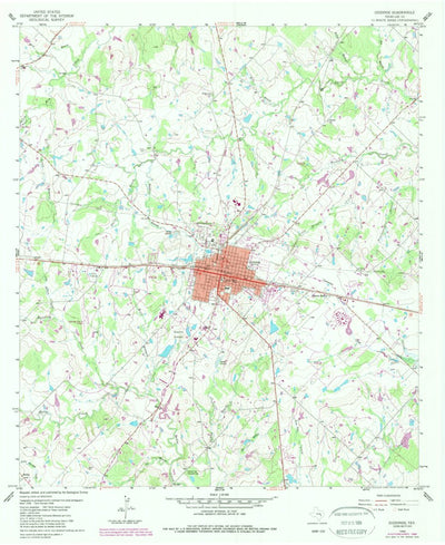United States Geological Survey Giddings, TX (1958, 24000-Scale) digital map