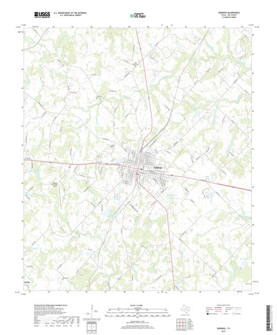 United States Geological Survey Giddings, TX (2019, 24000-Scale) digital map