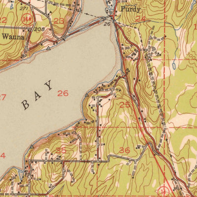 United States Geological Survey Gig Harbor, WA (1942, 62500-Scale) digital map