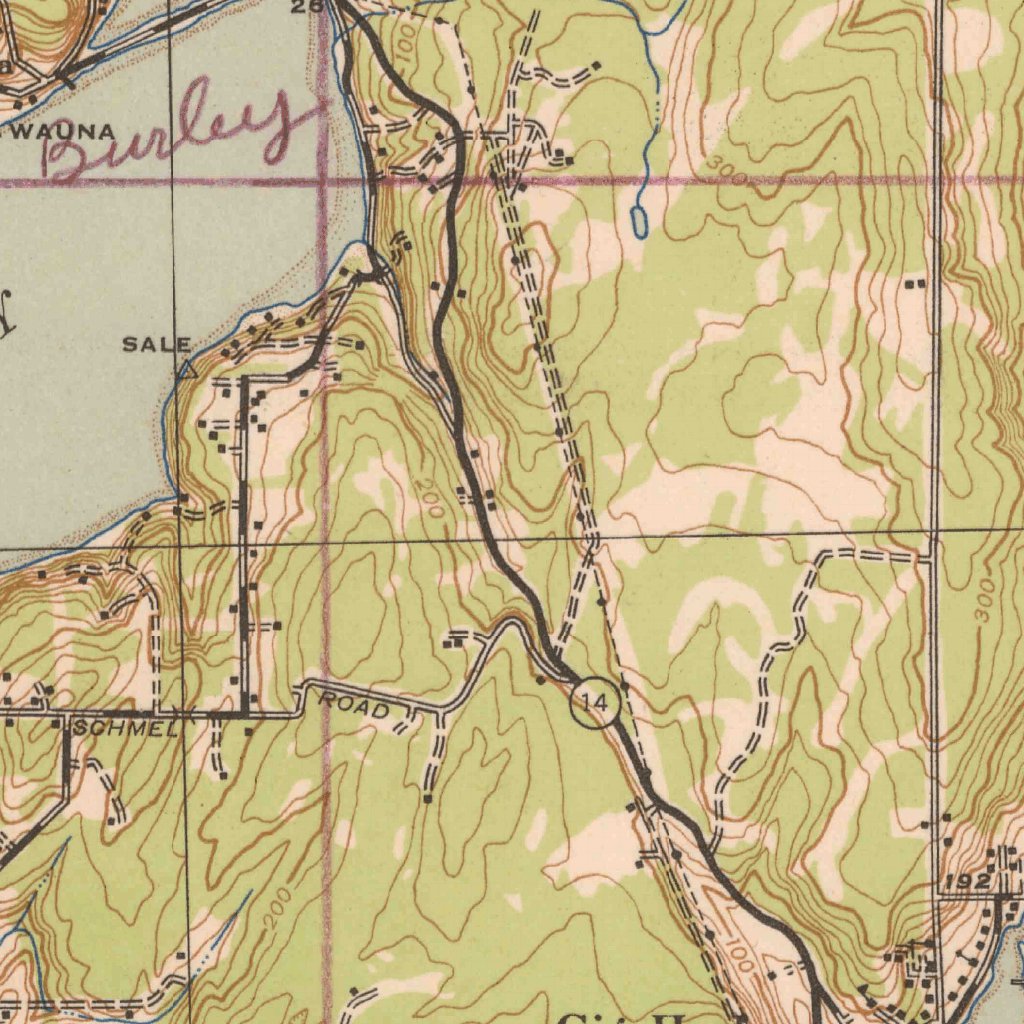 Gig Harbor, WA (1943, 62500-Scale) Map by United States Geological ...