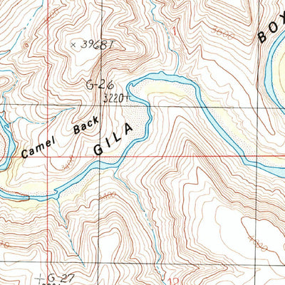 United States Geological Survey Gila Box, AZ (1985, 24000-Scale) digital map