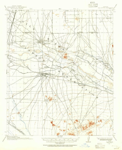United States Geological Survey Gila Butte, AZ (1914, 62500-Scale) digital map