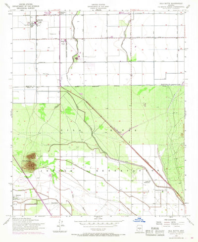 United States Geological Survey Gila Butte, AZ (1952, 24000-Scale) digital map