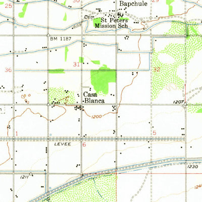 United States Geological Survey Gila Butte, AZ (1952, 62500-Scale) digital map