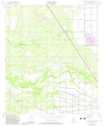 United States Geological Survey Gila Butte NW, AZ (1952, 24000-Scale) digital map