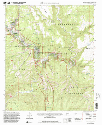United States Geological Survey Gila Hot Springs, NM (1999, 24000-Scale) digital map