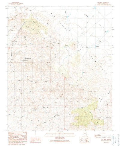 United States Geological Survey Gila Peak, AZ (1989, 24000-Scale) digital map