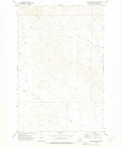 United States Geological Survey Gilbert Creek SE, MT (1972, 24000-Scale) digital map