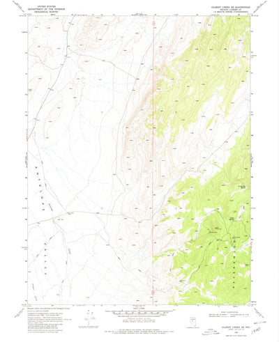 United States Geological Survey Gilbert Creek SE, NV (1969, 24000-Scale) digital map