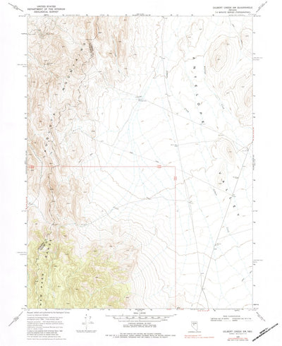 United States Geological Survey Gilbert Creek SW, NV (1969, 24000-Scale) digital map