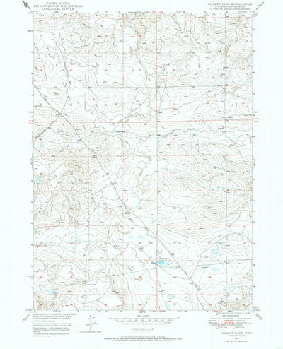 United States Geological Survey Gilbert Lake, WY (1949, 24000-Scale) digital map