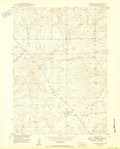 United States Geological Survey Gilbert Lake, WY (1950, 24000-Scale) digital map