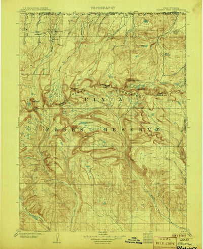 United States Geological Survey Gilbert Peak, UT-WY (1906, 125000-Scale) digital map