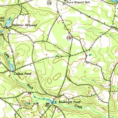 United States Geological Survey Gilbert, SC (1944, 62500-Scale) digital map