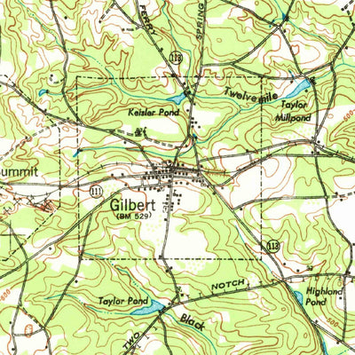 United States Geological Survey Gilbert, SC (1944, 62500-Scale) digital map