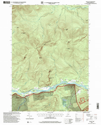 United States Geological Survey Gilead, ME (1995, 24000-Scale) digital map