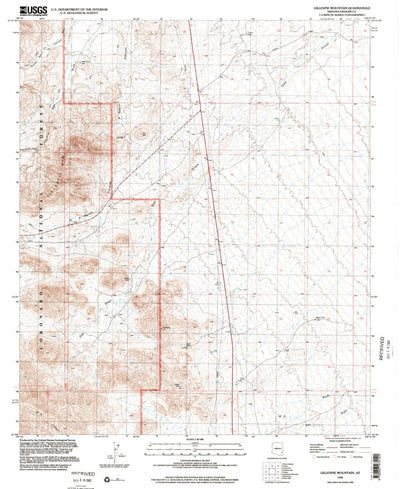 United States Geological Survey Gillespie Mountain, AZ (1996, 24000-Scale) digital map